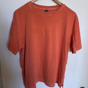 Vintage Crewneck Short Sleeve Tee Womens’ Medium Tall Orange